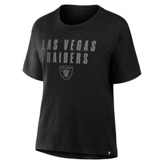 Las Vegas Raiders Women's Blackout Kneel Down Legacy T-Shirt Black - Fanatics