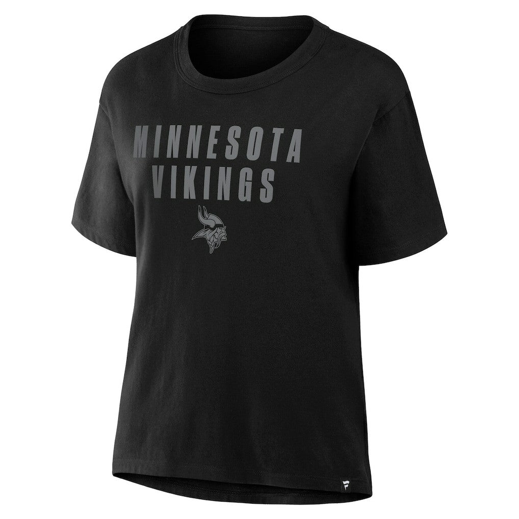 Minnesota Vikings Women's Blackout Kneel Down Legacy T-Shirt Black - Fanatics