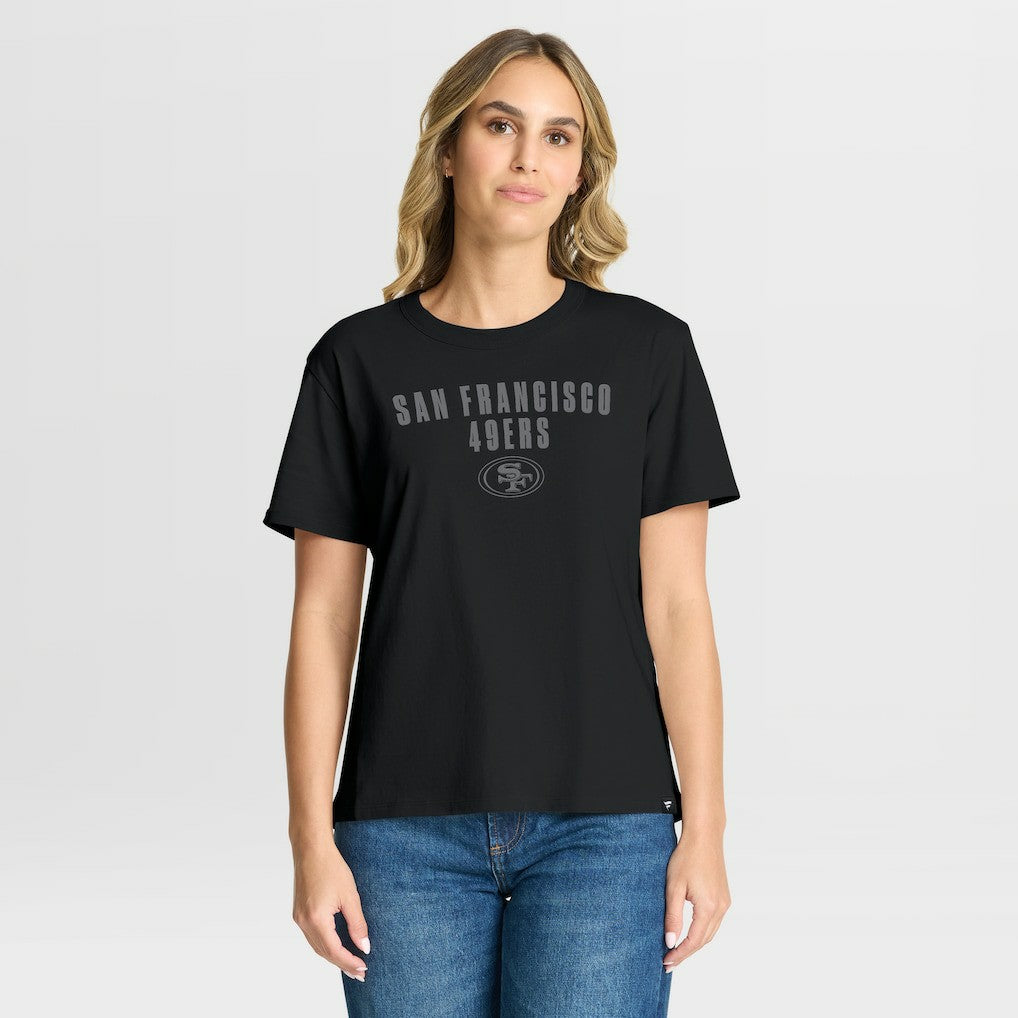 San Francisco 49ers Women's Blackout Kneel Down Legacy T-Shirt Black - Fanatics