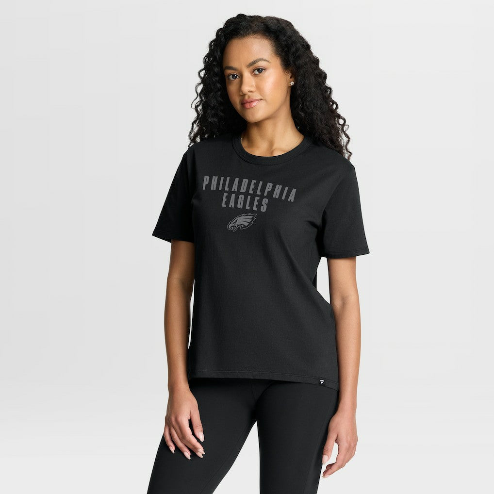Philadelphia Eagles Women's Blackout Kneel Down Legacy T-Shirt Black - Fanatics