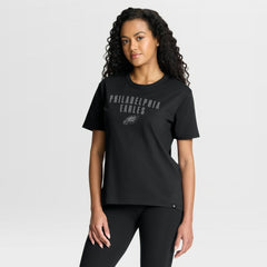 Philadelphia Eagles Women's Blackout Kneel Down Legacy T-Shirt Black - Fanatics
