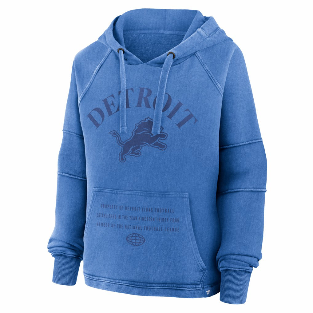 Detroit Lions Women's Oversized Raglan Gridiron Hoodie Blue - Fanatics