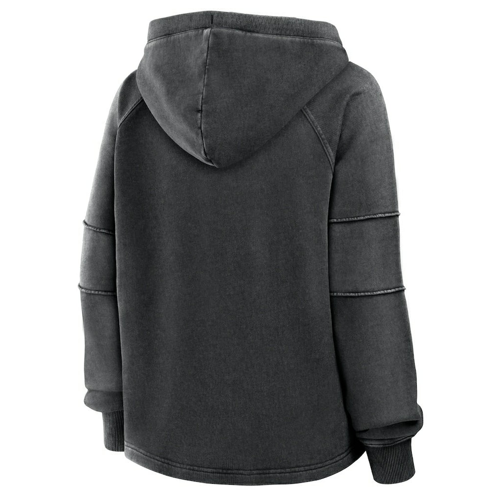Kansas City Chiefs Women's Oversized Raglan Gridiron Hoodie Black - Fanatics