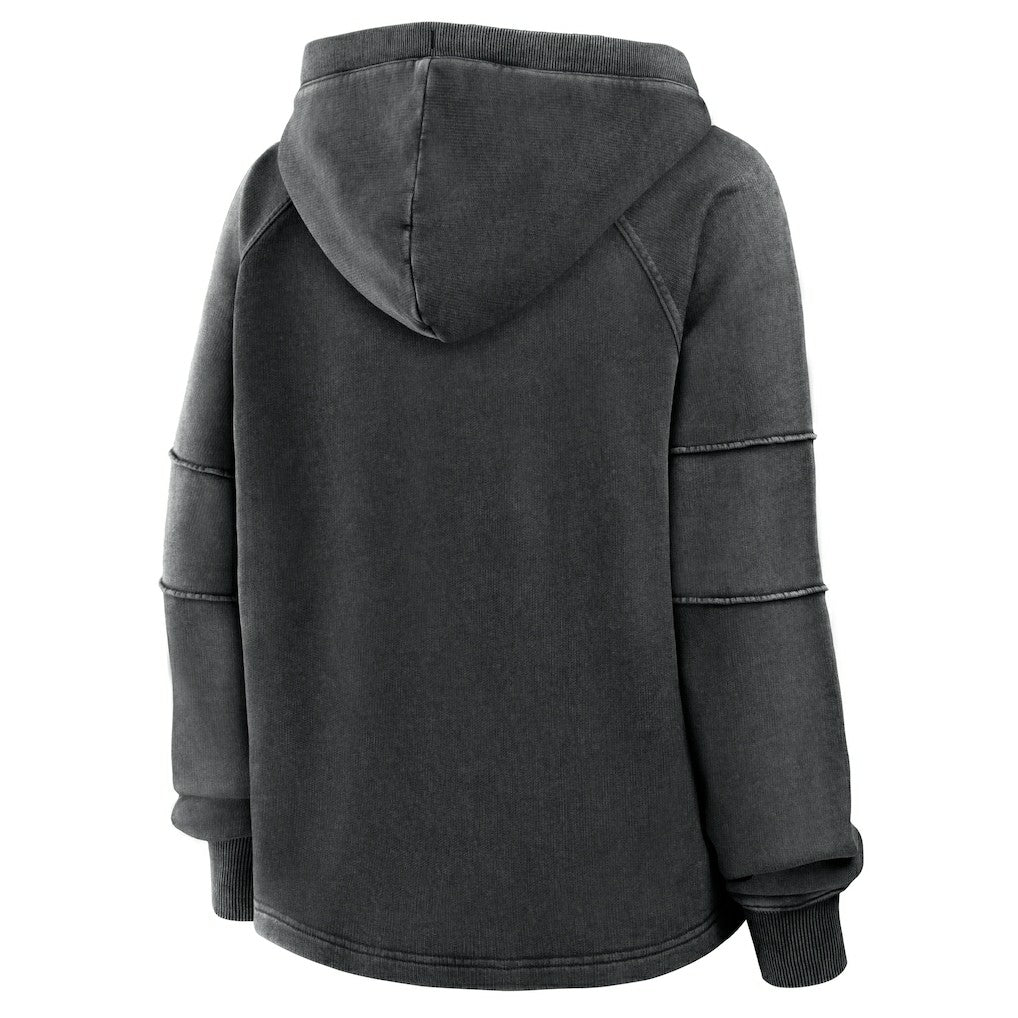 San Francisco 49ers Women's Oversized Raglan Gridiron Hoodie Black - Fanatics