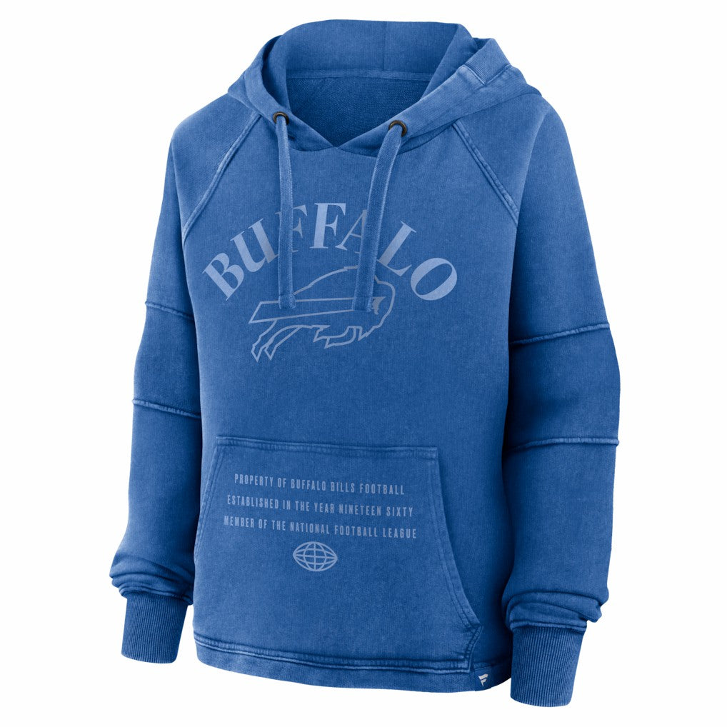 Buffalo Bills Women's Oversized Raglan Gridiron Hoodie Royal - Fanatics