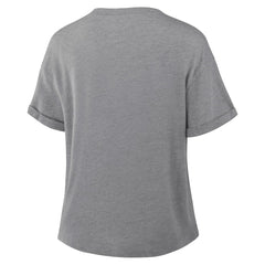 Detroit Lions Women's Pennant Wave Tribute Tri-Blend Boxy T-Shirt Heather Gray - Fanatics