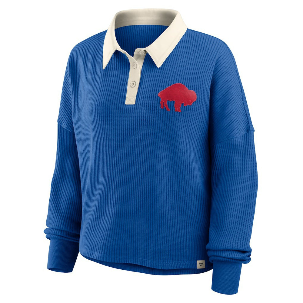 Buffalo Bills Women's Oversized Hometown Premium Thermal Long Sleeve Shirt Royal - Fanatics