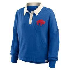 Buffalo Bills Women's Oversized Hometown Premium Thermal Long Sleeve Shirt Royal - Fanatics