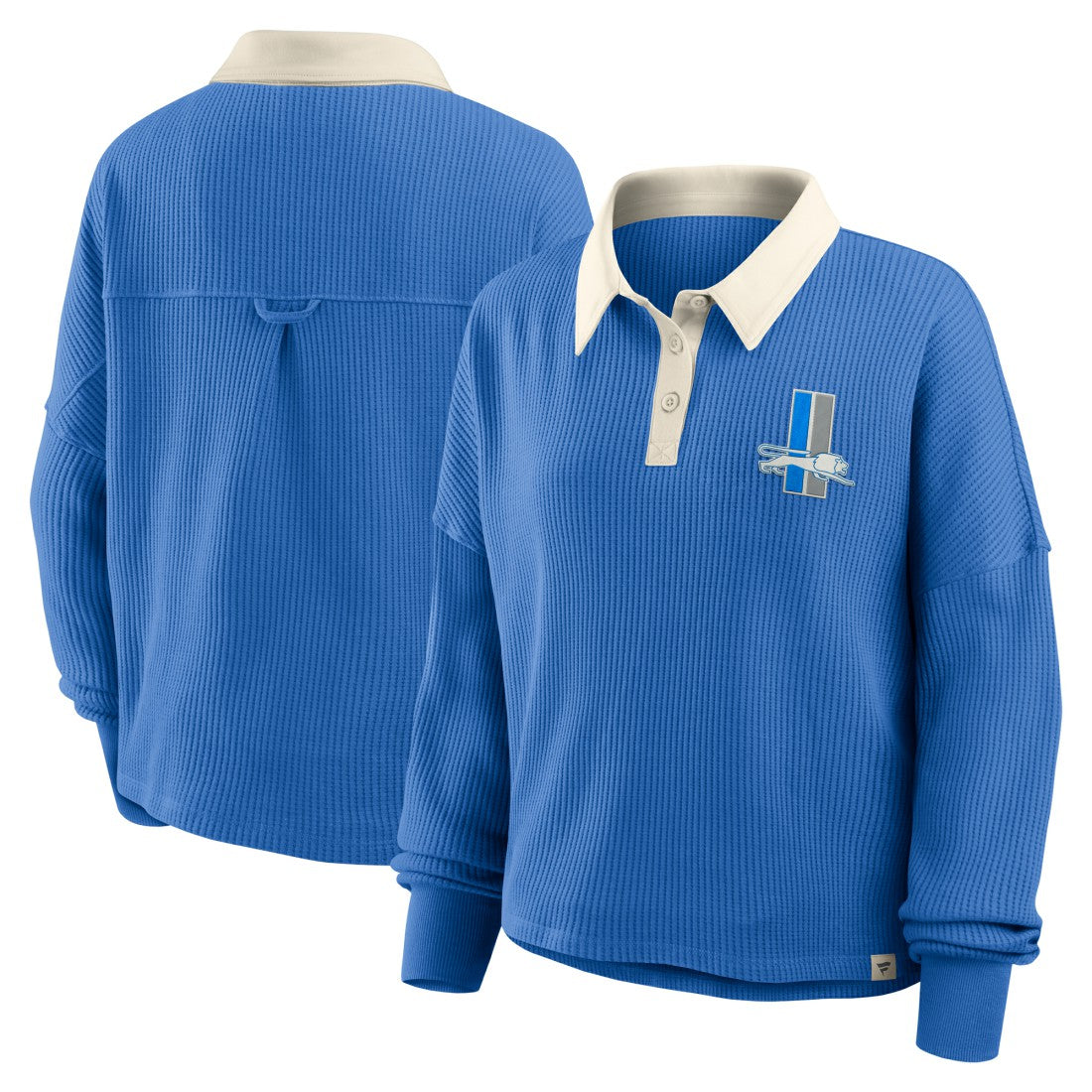 Detroit Lions Women's Oversized Hometown Premium Thermal Long Sleeve Shirt Blue - Fanatics