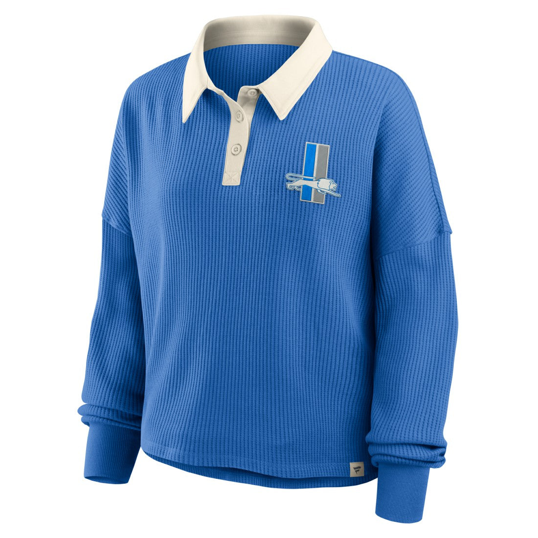Detroit Lions Women's Oversized Hometown Premium Thermal Long Sleeve Shirt Blue - Fanatics