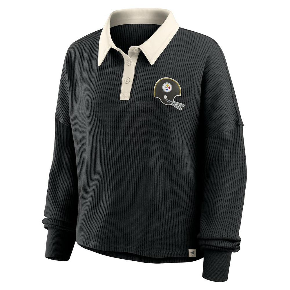Pittsburgh Steelers Women's Oversized Hometown Premium Thermal Long Sleeve Shirt Black - Fanatics