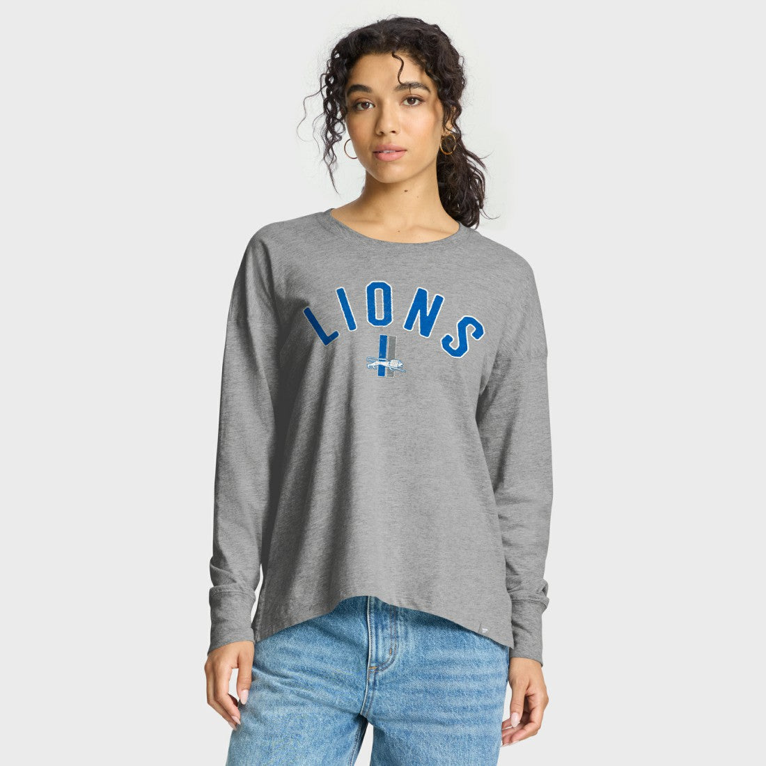 Detroit Lions Women's Hometown Legacy Long Sleeve T-Shirt Heather Gray - Fanatics