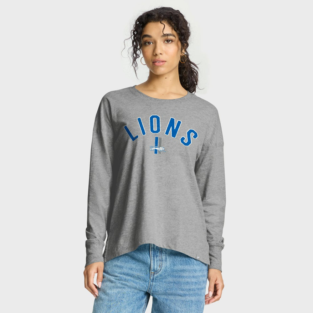 Detroit Lions Women's Hometown Legacy Long Sleeve T-Shirt Heather Gray - Fanatics