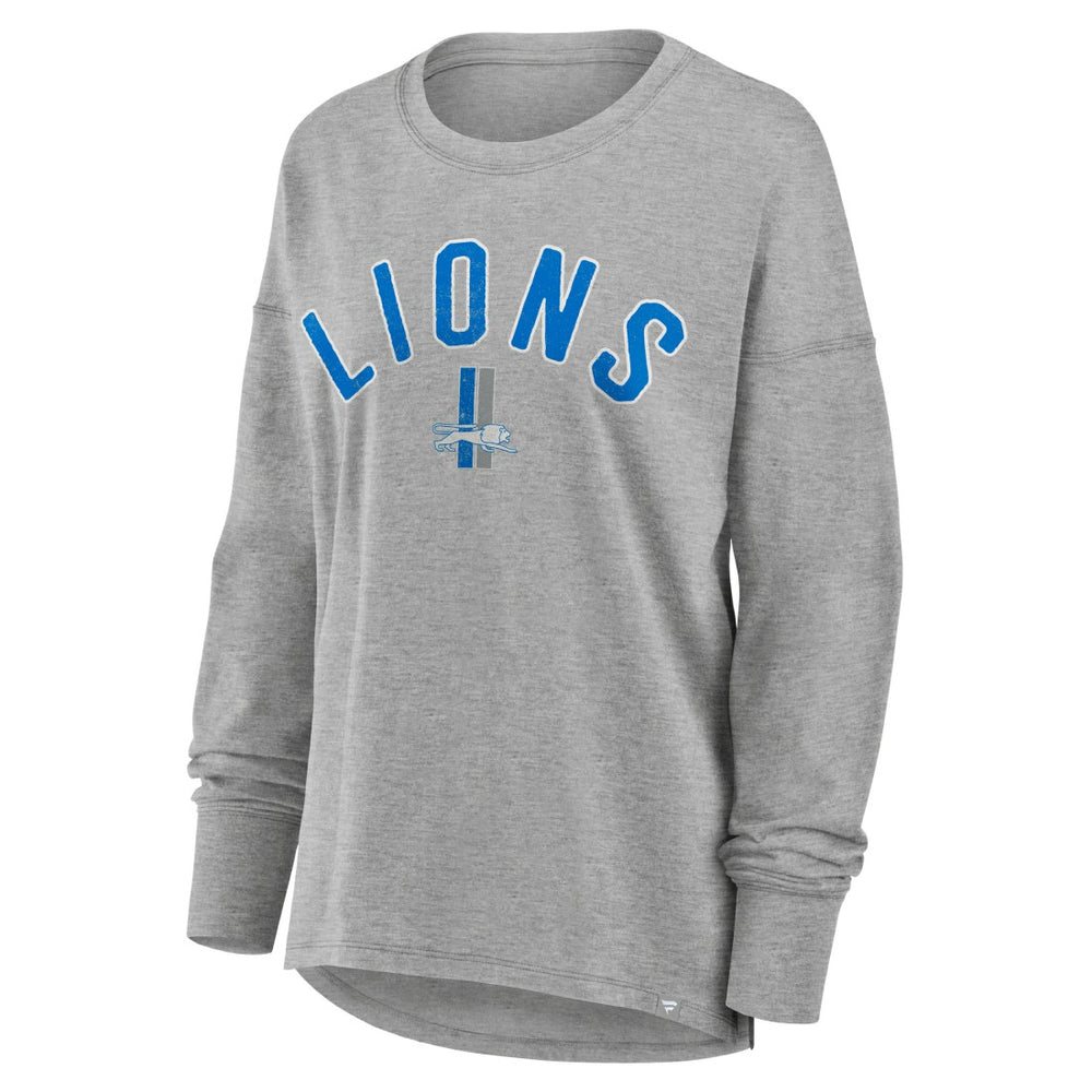 Detroit Lions Women's Hometown Legacy Long Sleeve T-Shirt Heather Gray - Fanatics