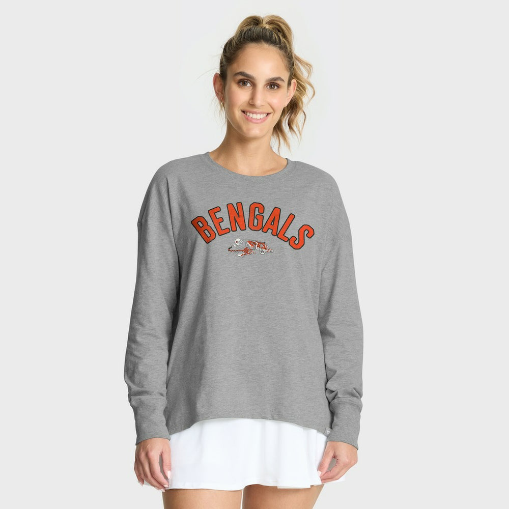 Cincinnati Bengals Women's Hometown Legacy Long Sleeve T-Shirt Heather Gray - Fanatics