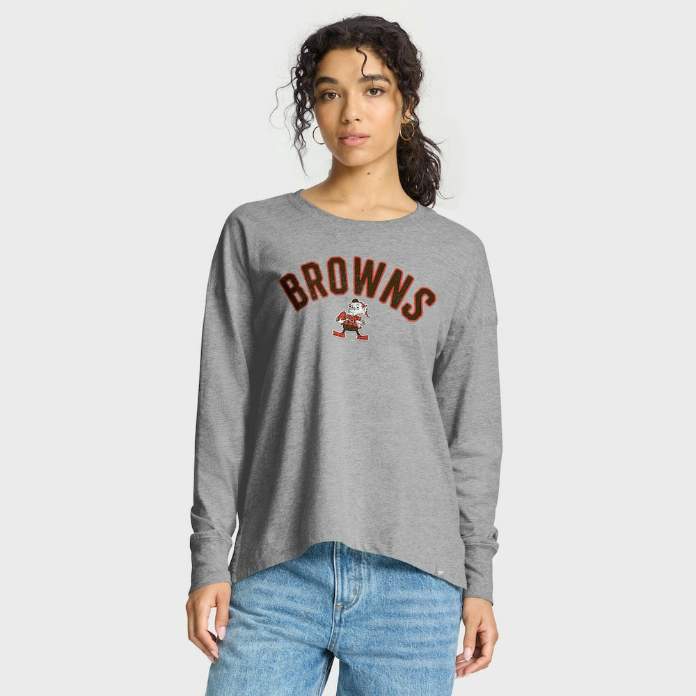 Cleveland Browns Women's Hometown Legacy Long Sleeve T-Shirt Heather Gray - Fanatics
