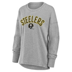 Pittsburgh Steelers Women's Hometown Legacy Long Sleeve T-Shirt Heather Gray - Fanatics