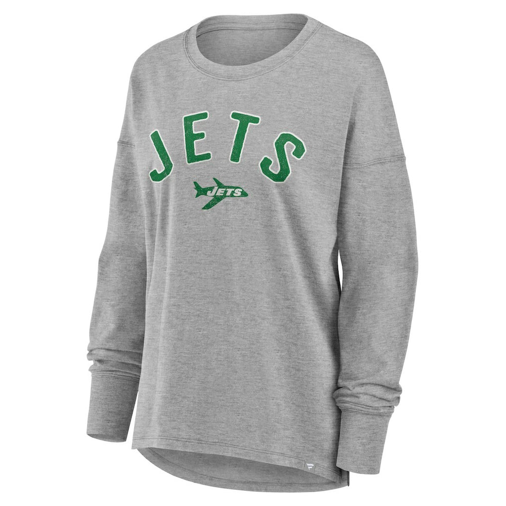 New York Jets Women's Hometown Legacy Long Sleeve T-Shirt Heather Gray - Fanatics