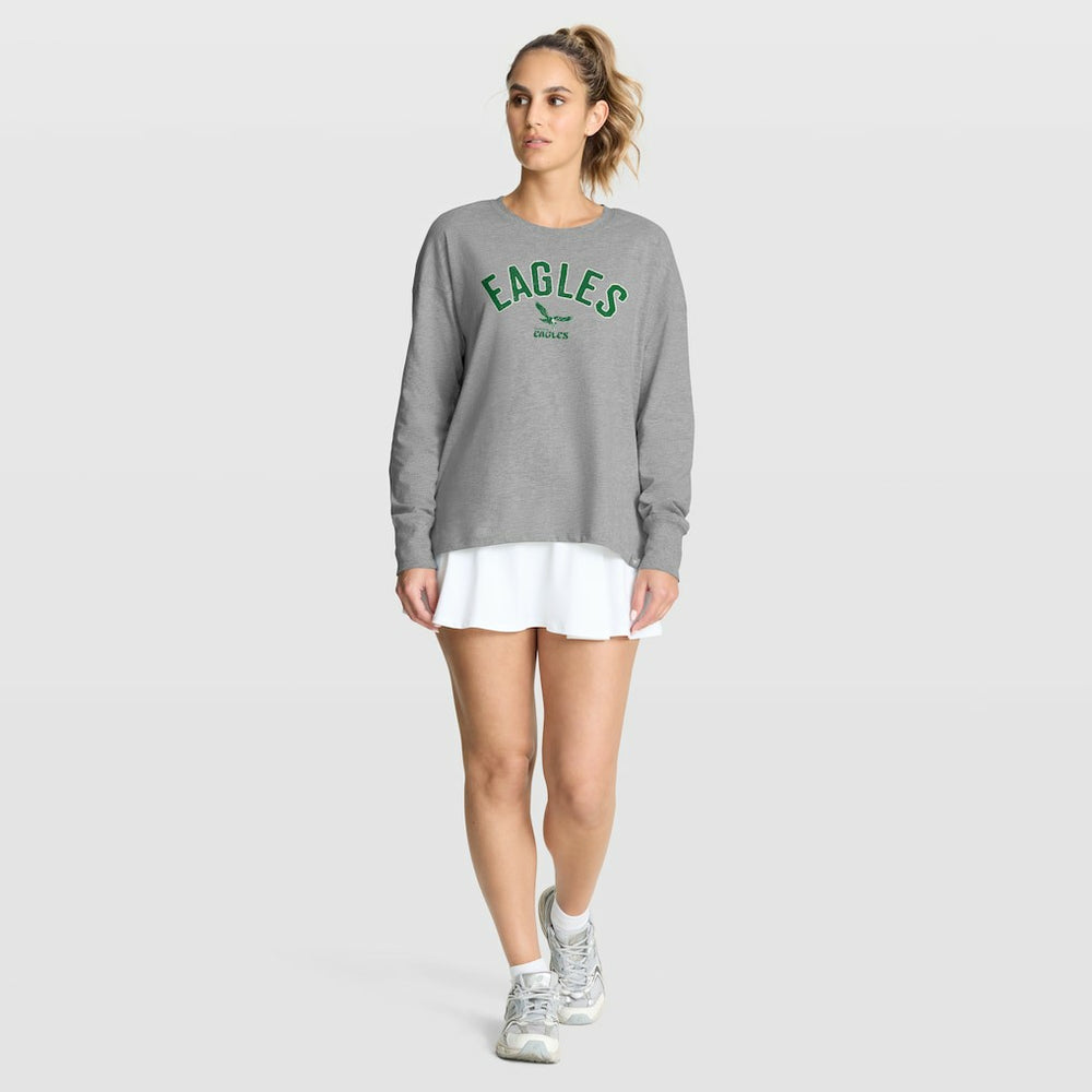 Philadelphia Eagles Women's Hometown Legacy Long Sleeve T-Shirt Heather Gray - Fanatics