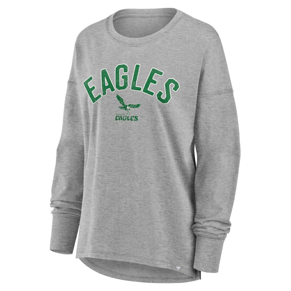 Philadelphia Eagles Women's Hometown Legacy Long Sleeve T-Shirt Heather Gray - Fanatics