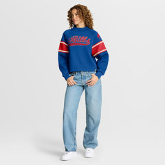Buffalo Bills Oversized Hometown Toss Sweep Mock Neck Pullover Royal - Fanatics