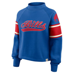 Buffalo Bills Oversized Hometown Toss Sweep Mock Neck Pullover Royal - Fanatics