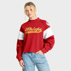 Kansas City Chiefs Oversized Hometown Toss Sweep Mock Neck Pullover Red - Fanatics
