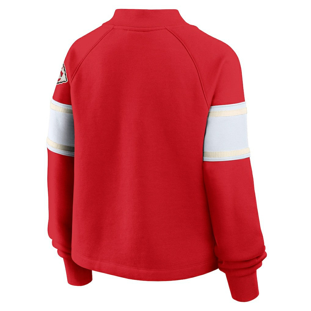 Kansas City Chiefs Oversized Hometown Toss Sweep Mock Neck Pullover Red - Fanatics