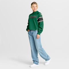 Philadelphia Eagles Oversized Hometown Toss Sweep Mock Neck Pullover Kelly Green - Fanatics