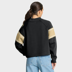 New Orleans Saints Oversized Hometown Toss Sweep Mock Neck Pullover Black - Fanatics