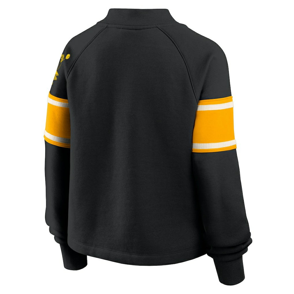 Pittsburgh Steelers Oversized Hometown Toss Sweep Mock Neck Pullover Black - Fanatics