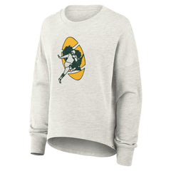 Green Bay Packers Women's Oversized Hometown Pullover Sweatshirt Heather Gray - Fanatics
