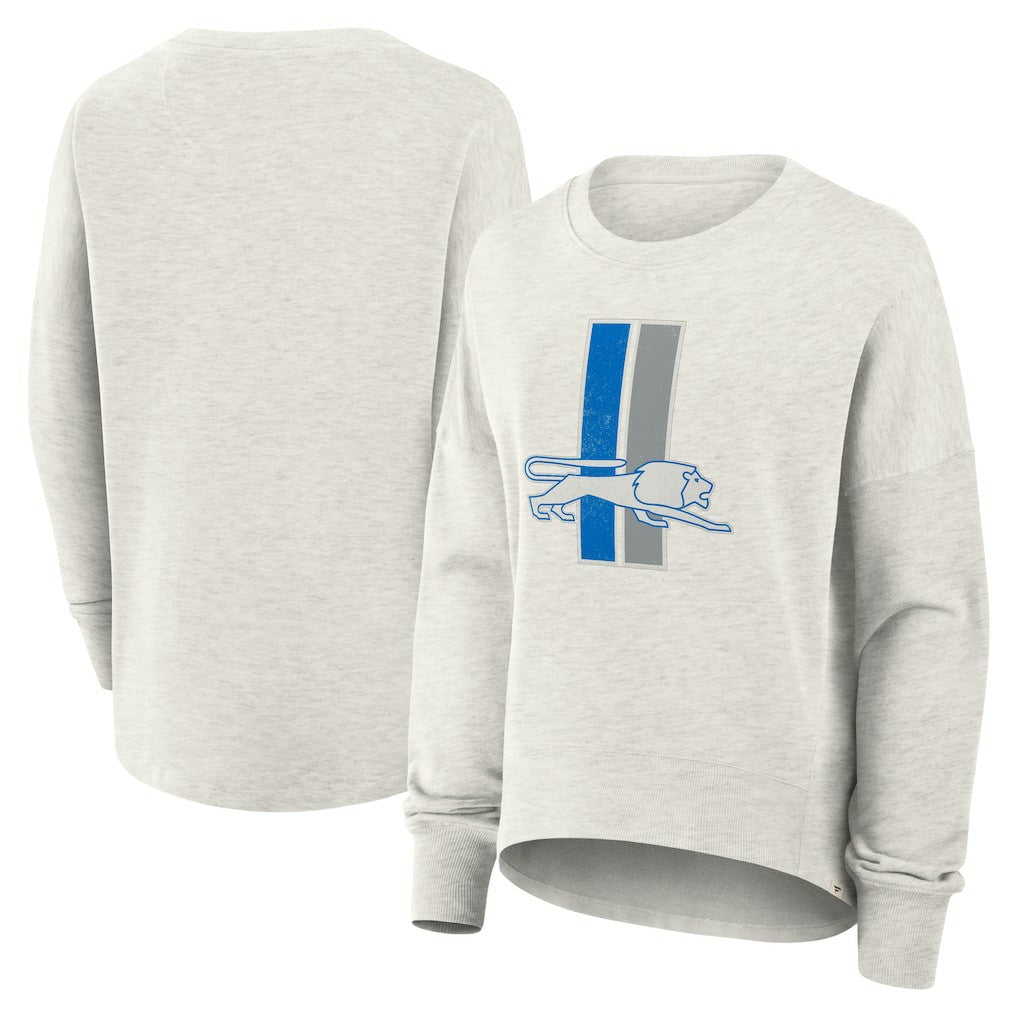 Detroit Lions Women's Oversized Hometown Pullover Sweatshirt Heather Gray - Fanatics
