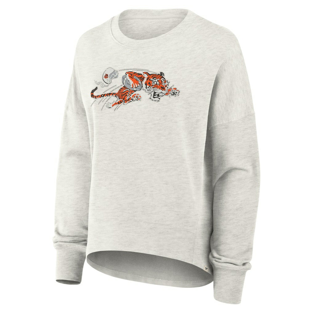 Cincinnati Bengals Women's Oversized Hometown Pullover Sweatshirt Heather Gray - Fanatics