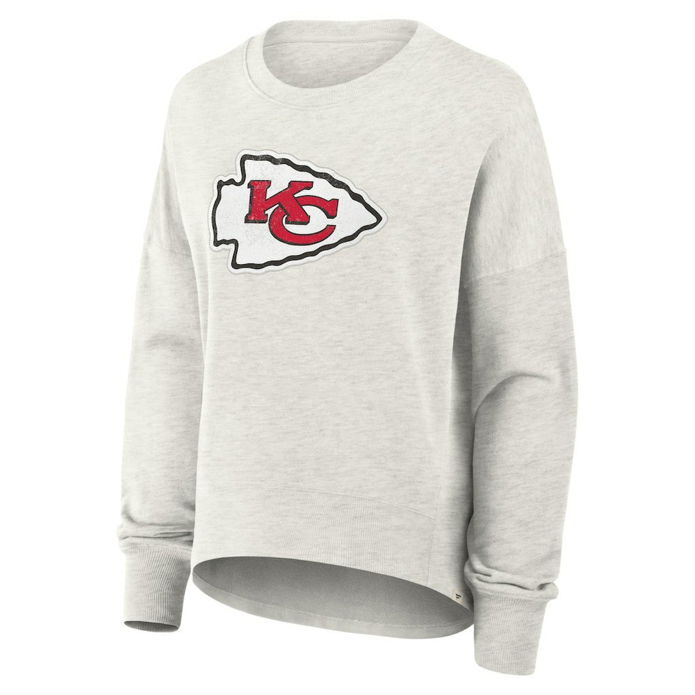 Kansas City Chiefs Women's Oversized Hometown Pullover Sweatshirt Heather Gray - Fanatics