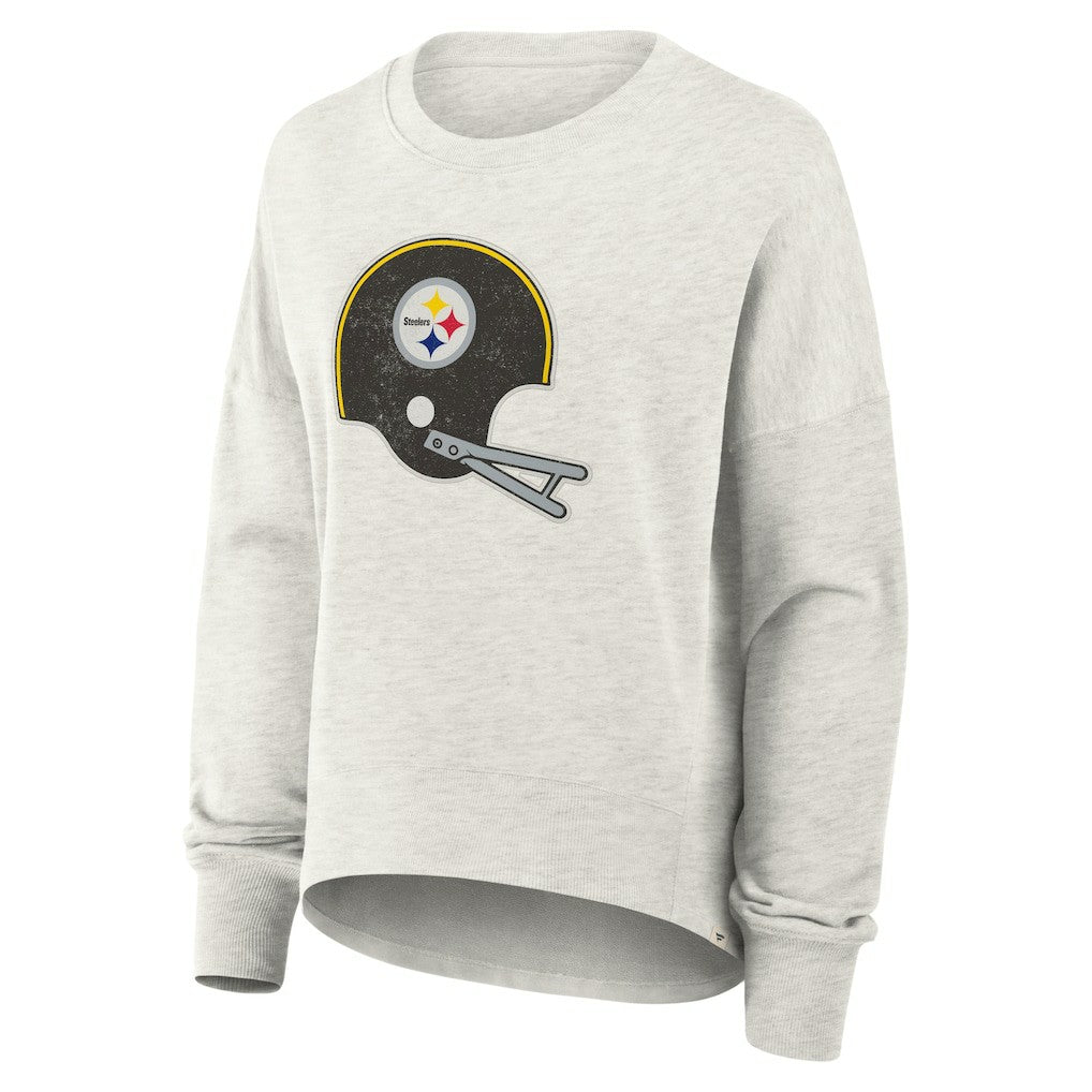 Pittsburgh Steelers Women's Oversized Hometown Pullover Sweatshirt Heather Gray - Fanatics