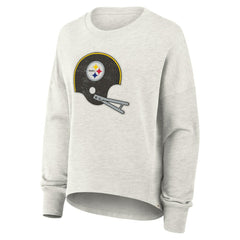 Pittsburgh Steelers Women's Oversized Hometown Pullover Sweatshirt Heather Gray - Fanatics