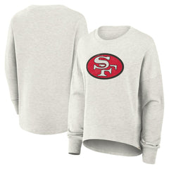 San Francisco 49ers Women's Oversized Hometown Pullover Sweatshirt Heather Gray - Fanatics