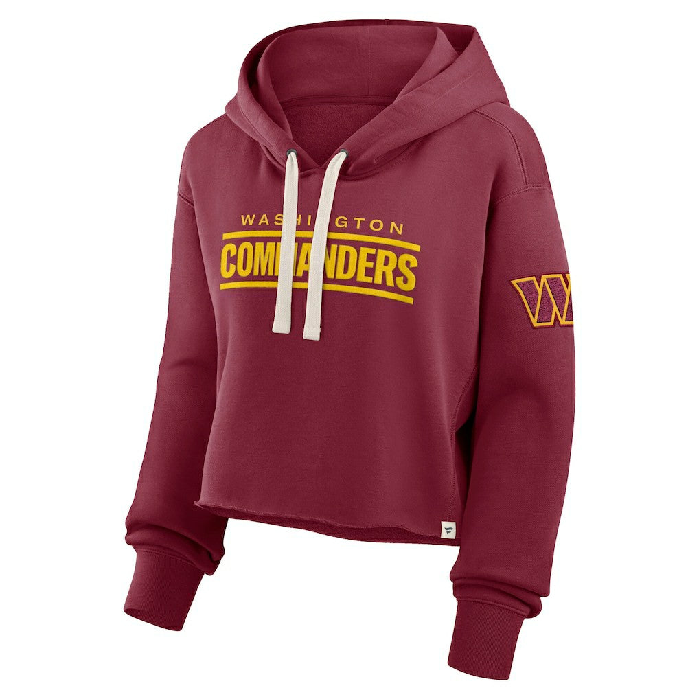 Washington Commanders Women's Oversized Hometown Heritage Cropped Hoodie Burgundy - Fanatics