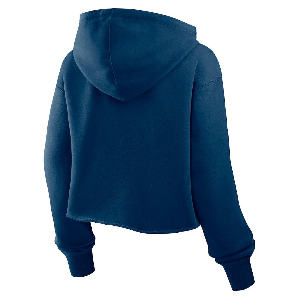 Chicago Bears Women's Oversized Hometown Heritage Cropped Hoodie Navy - Fanatics