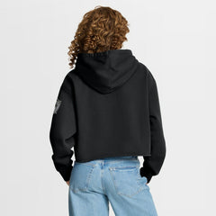 Las Vegas Raiders Women's Oversized Hometown Heritage Cropped Hoodie Black - Fanatics