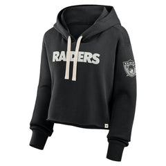 Las Vegas Raiders Women's Oversized Hometown Heritage Cropped Hoodie Black - Fanatics