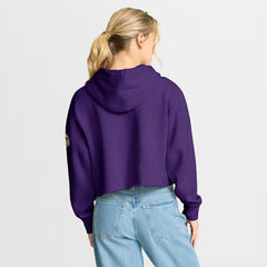 Minnesota Vikings Women's Oversized Hometown Heritage Cropped Hoodie Purple - Fanatics