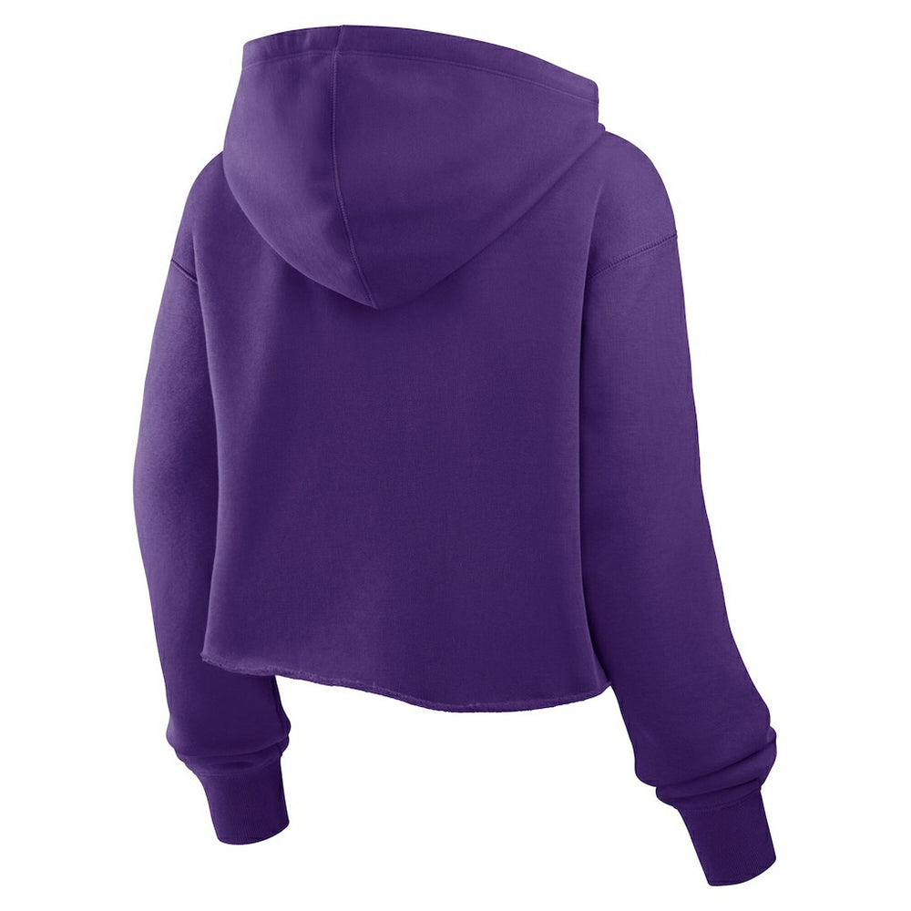 Minnesota Vikings Women's Oversized Hometown Heritage Cropped Hoodie Purple - Fanatics