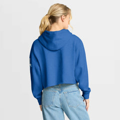 Detroit Lions Women's Oversized Hometown Heritage Cropped Hoodie Blue - Fanatics