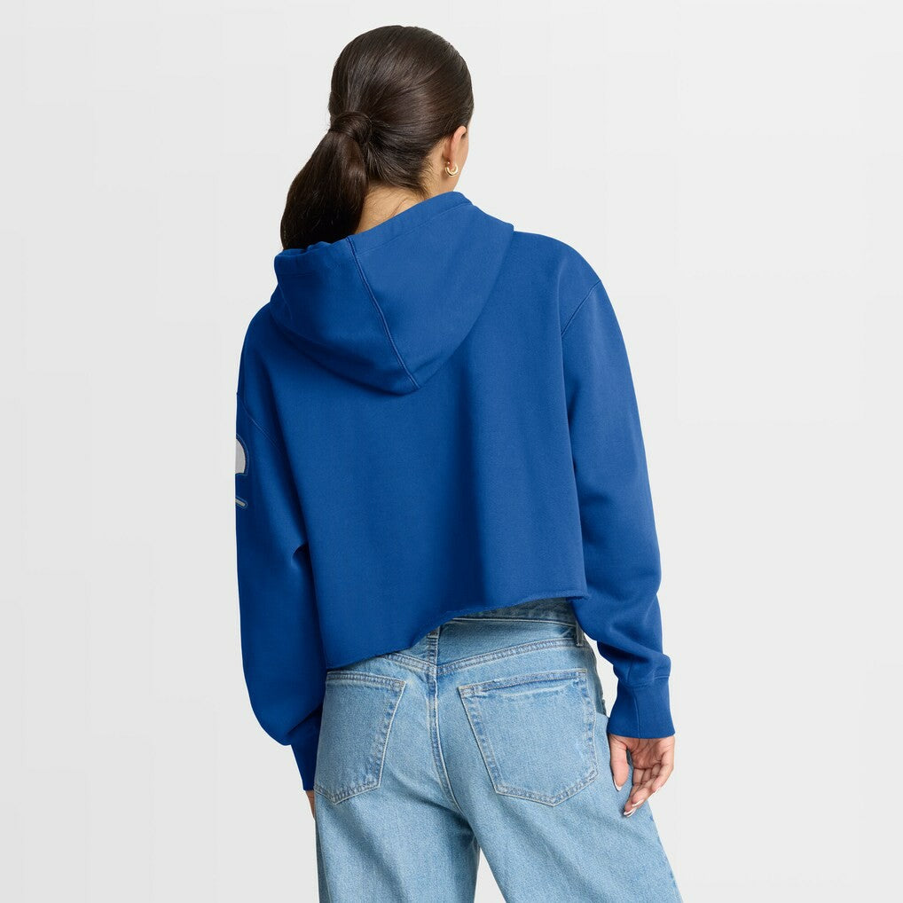 Indianapolis Colts Women's Oversized Hometown Heritage Cropped Hoodie Royal - Fanatics