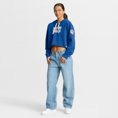 Indianapolis Colts Women's Oversized Hometown Heritage Cropped Hoodie Royal - Fanatics