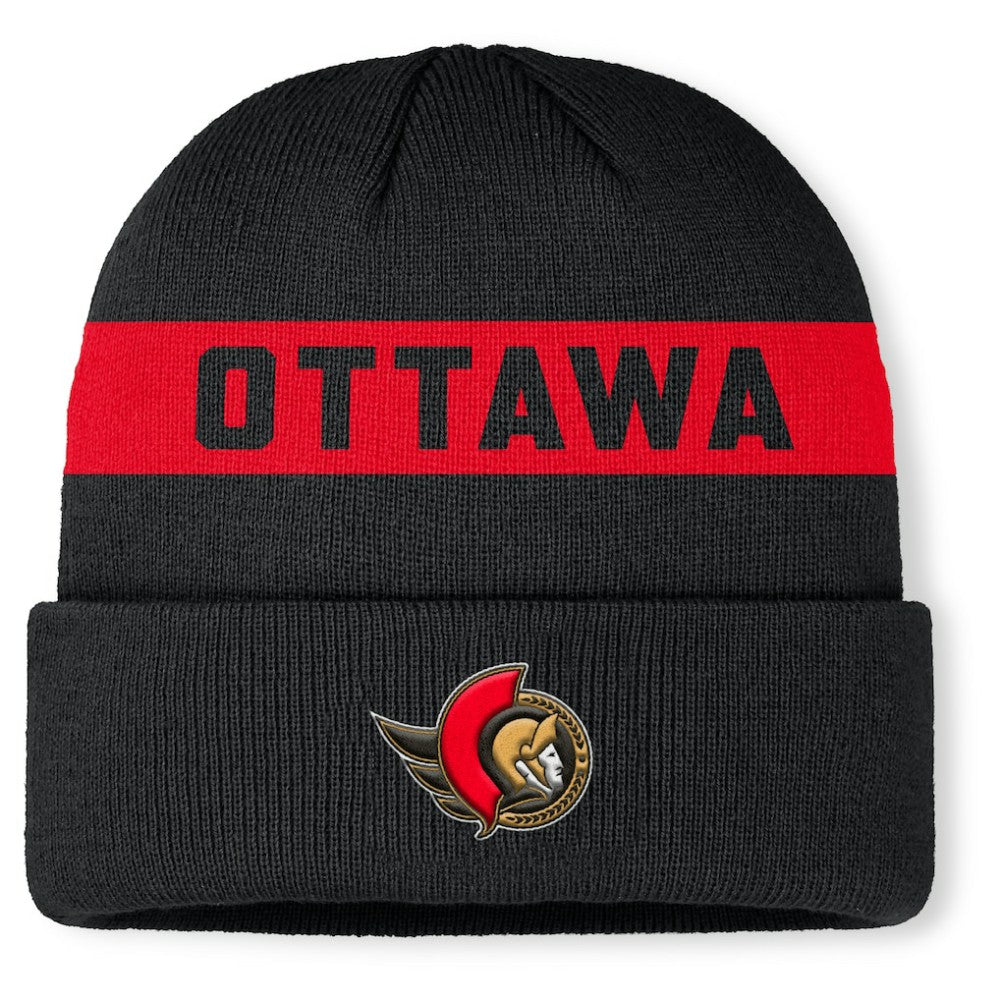Ottawa Senators - Fanatics Authentic Pro Rink Cuffed Knit Hat Black