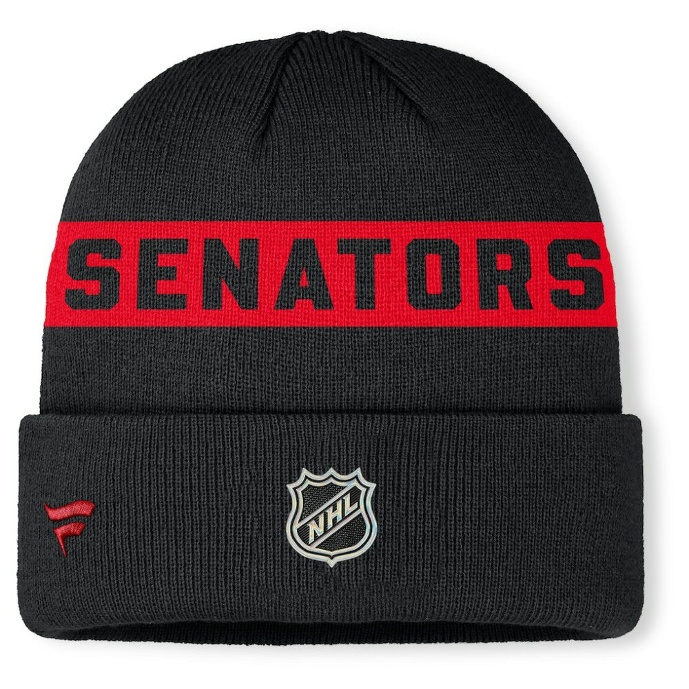 Ottawa Senators - Fanatics Authentic Pro Rink Cuffed Knit Hat Black