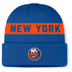 New York Islanders - Fanatics Authentic Pro Rink Cuffed Knit Hat Royal